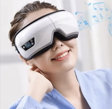 Bluetooth Heated Eye Massager – Vibration, Music & Foldable Comfort